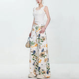 Vintage American Style Summer Flower Jeans