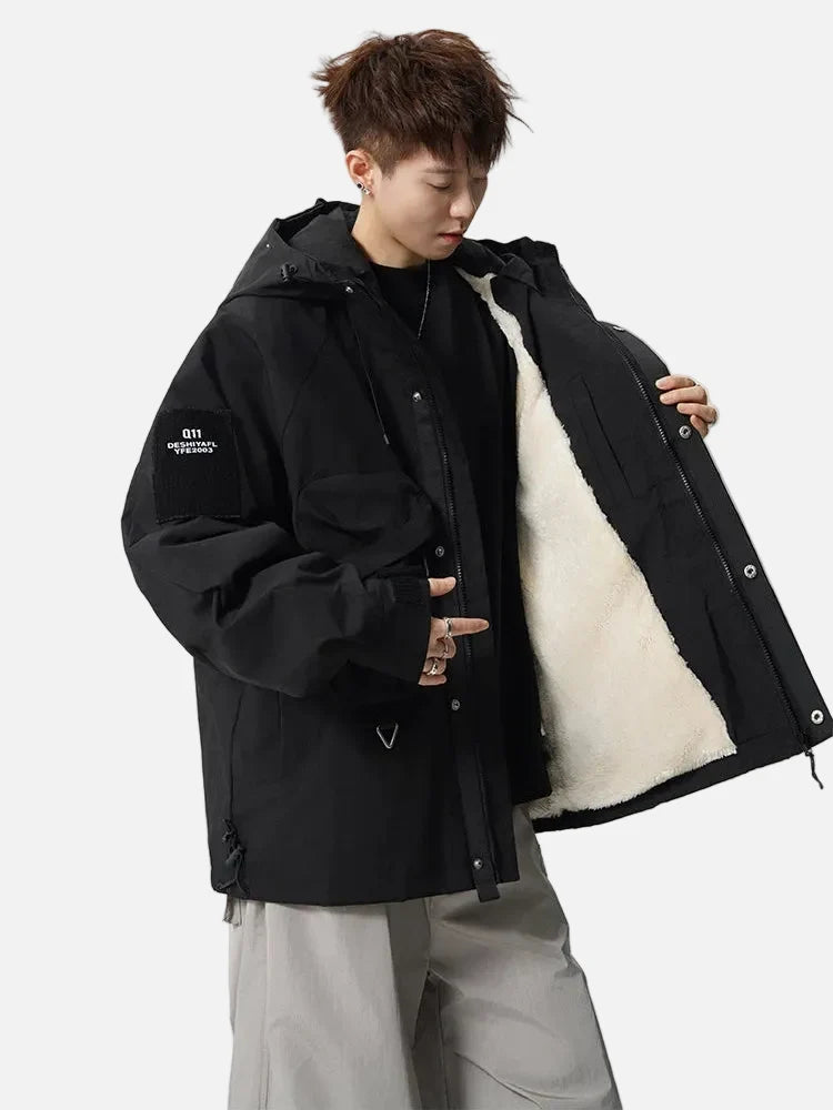 Stylish Pockets Hooded Mountaineering Windbreaker Jacket