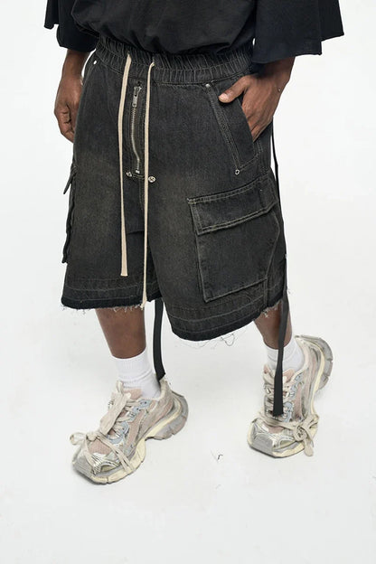 Zip-Up Loose Washed Pocket Jorts