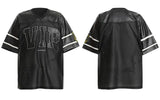 Mesh Embroidered Patchwork Jersey Polyester T-Shirt