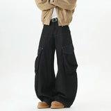 Streetwear High-Street Wide Leg Cargo Jeans