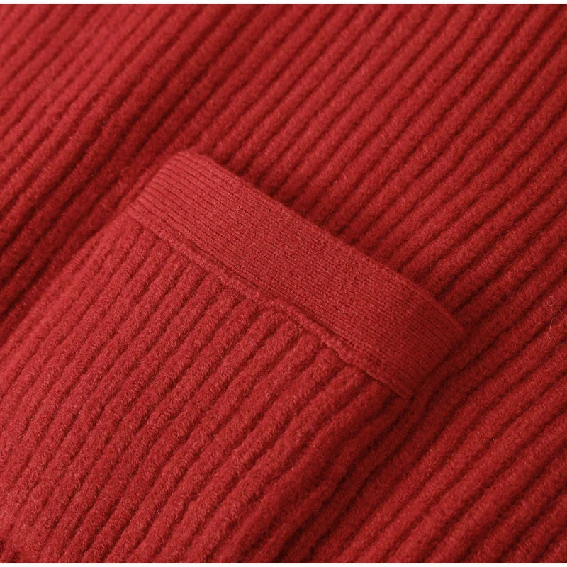 Women's Red Knitted Sweater