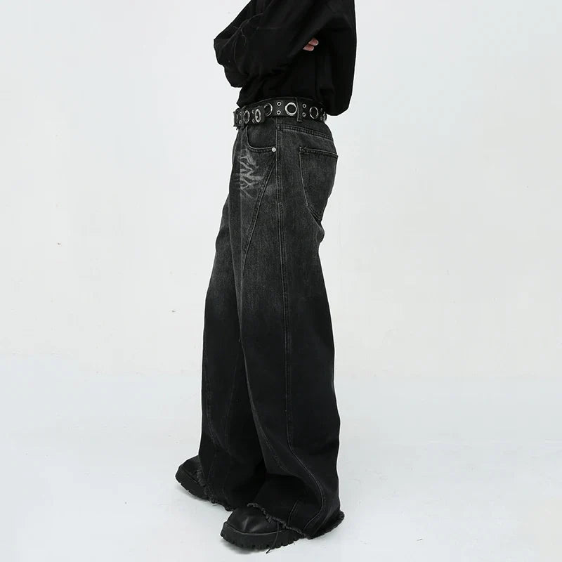 Wide-Leg Tailored Jeans