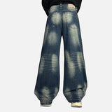 Ink Splashed Distressed Washed Jeans