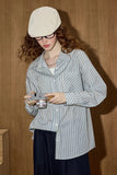 Relaxed Fit Casual Stripe Long Sleeve Shirt