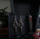 Gothic Spike Loop Stainless Steel Earrings