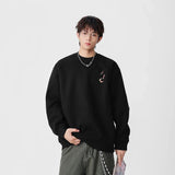 Y2K Abstract Pattern Crew Neck Sweatshirt