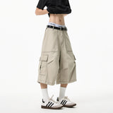 American Style Streetwear Cotton Cargo Utility Jorts