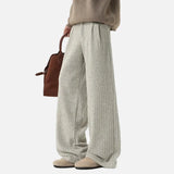 Modern Simple Solid Color Striped Pants