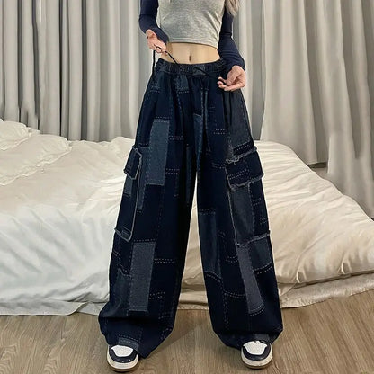 Y2k Denim Vintage Patchwork Baggy Pants