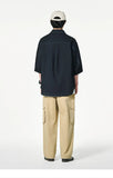 Cloud-Soft Contrast Lapel Casual Shirt