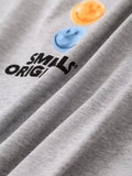 Stylish Gray Summer Print Cotton T-Shirt