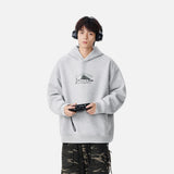 Streetwear Swordfish Print Casual Hoodie