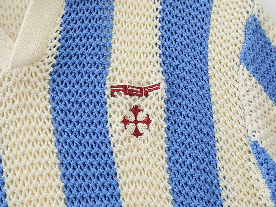 Long-lasting Retro Striped Knit Jumper Sweater