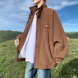 Long-lasting Retro Corduroy Zipper Jacket
