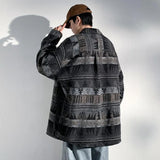 Men Japanese Style Vintage Woolen Oversized Jacket