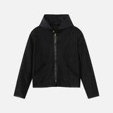 Patchwork High-Quality Hooded Zipper Jacket