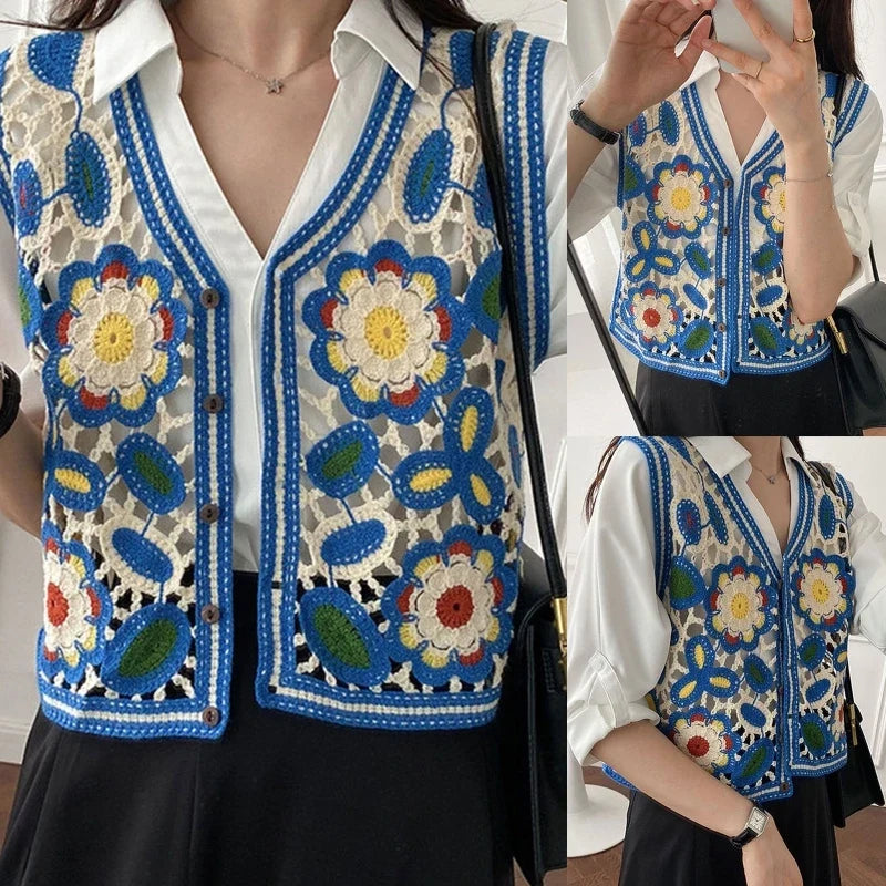 Floral Pattern Women's Cardigan