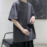Oversized Elbow-length Sleeve Blank T-shirt
