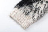 Streetwear Gradient Ombre Fuzzy Knit Sweater