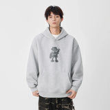 Long-lasting Robot Print Casual Hoodie