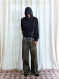 Retro Cozy Knitted Half Zipper Hoodie