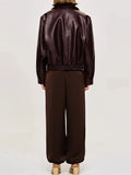 Y2K Zip-Up Faux Leather Jacket