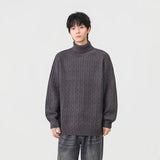 Cozy Cable Knit High Neck Turtleneck Sweater