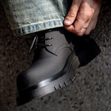 Versatile Black Casual Leather Shoes