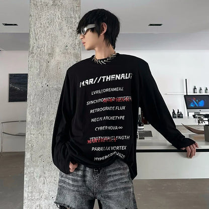 Statement Piece Round Collar Long T-Shirt