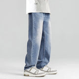 Loose Straight Streetwear Washed Denim Jeans