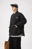 Winter High Quilted Solid Color Parka Cargo Jacket