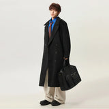Y2K Belt Thick Double Breasted Woolen Coat