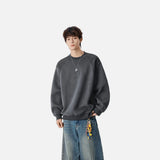 Contrast Color Raglan Crew Neck Sweatshirt
