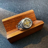 Adjustable Golden Cross Open Ring