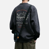 Y2K Oversized Loose Fit Round Neck Sweatshirt