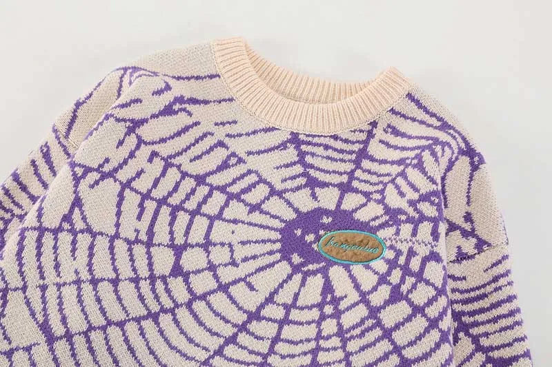 Spider Pattern High-Quality Knitted Sweater