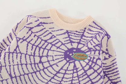 Spider Pattern High-Quality Knitted Sweater