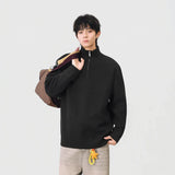 Cozy Trendy Ribbed Mock Neck Sweater