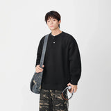 Casual Stand Collar Button Detail Sweatshirt
