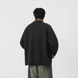 Versatile Solid Color Button Front Knitted Cardigan