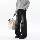 Classic Ripped Wide Leg Jeans