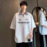 Stylish Loose Lapel Casual Short Sleeve Polo T-shirt