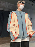 Durable Stylish Personality Splicing Denim Jacket