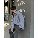 Streetwear Oversized Japanese Style Black Striped Shirt