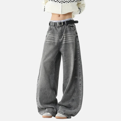 Vintage American Style Hip Hop Denim Wide Leg Jeans
