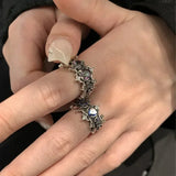 Gothic Vintage Love Heart Cross Ring