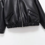 Essential Streetwear Patchwork Leather Effect Jacket