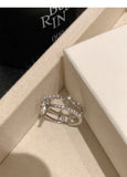 Romantic Pearl  Double Layer Star Ring