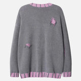 Distressed Vintage Tassel Jumper Knit Sweater